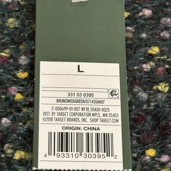 Wild Fabel Green Confetti Sweater Sz  L - Picture 5 of 7